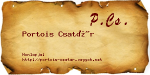 Portois Csatár névjegykártya